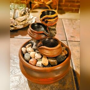 NWT Zen Meditation Rock Water Flow Fountain